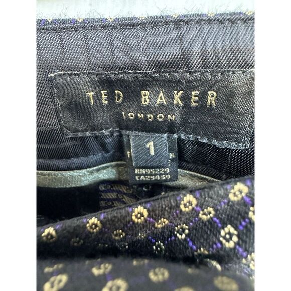 Ted Baker Neolaat Working Title Jacquard Tailored Trousers Ted Sz 1, US Sz 2 - 4 - Picture 5 of 8